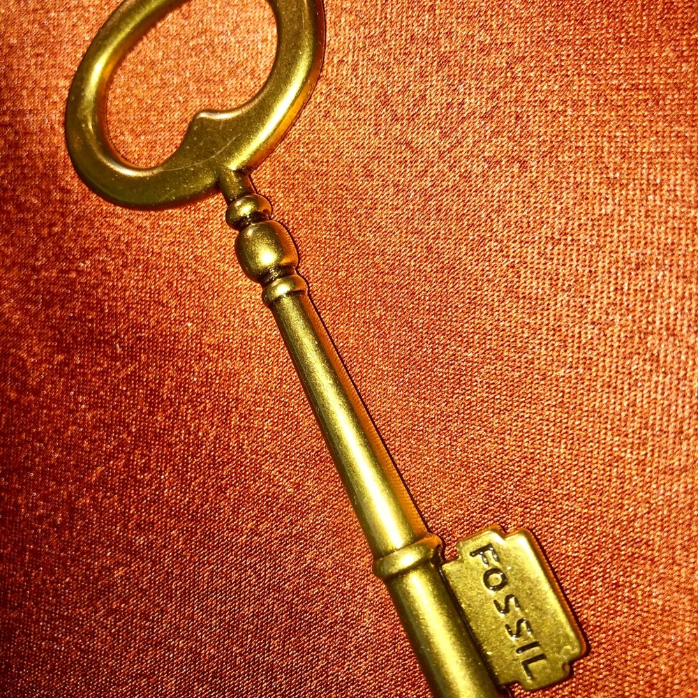 Fossil Brass Replacement Key Hang Tag, Key Chain